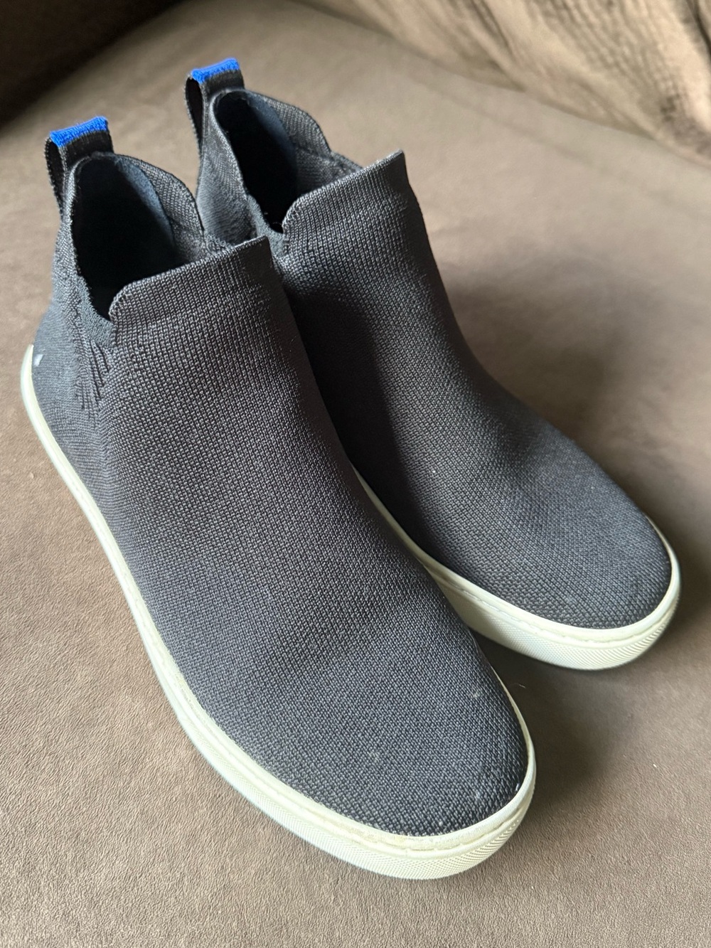 Black Rothy’s Knit Chelsea Boot - Picture 1 of 6